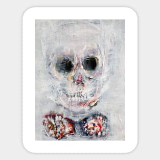 SKULL with BOW TIE Sticker